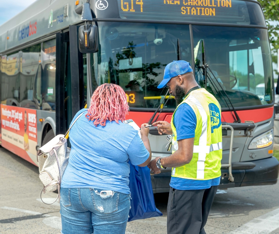 Our teams visited bus stops all over the region to make sure customers had an opportunity to make their voices heard about proposed route changes.