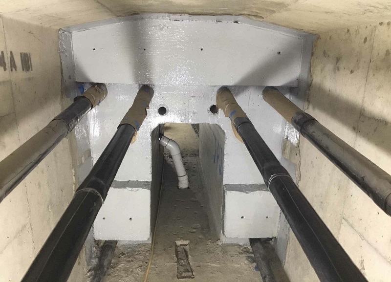 Inside of aerial structure near West Hyattsville Station