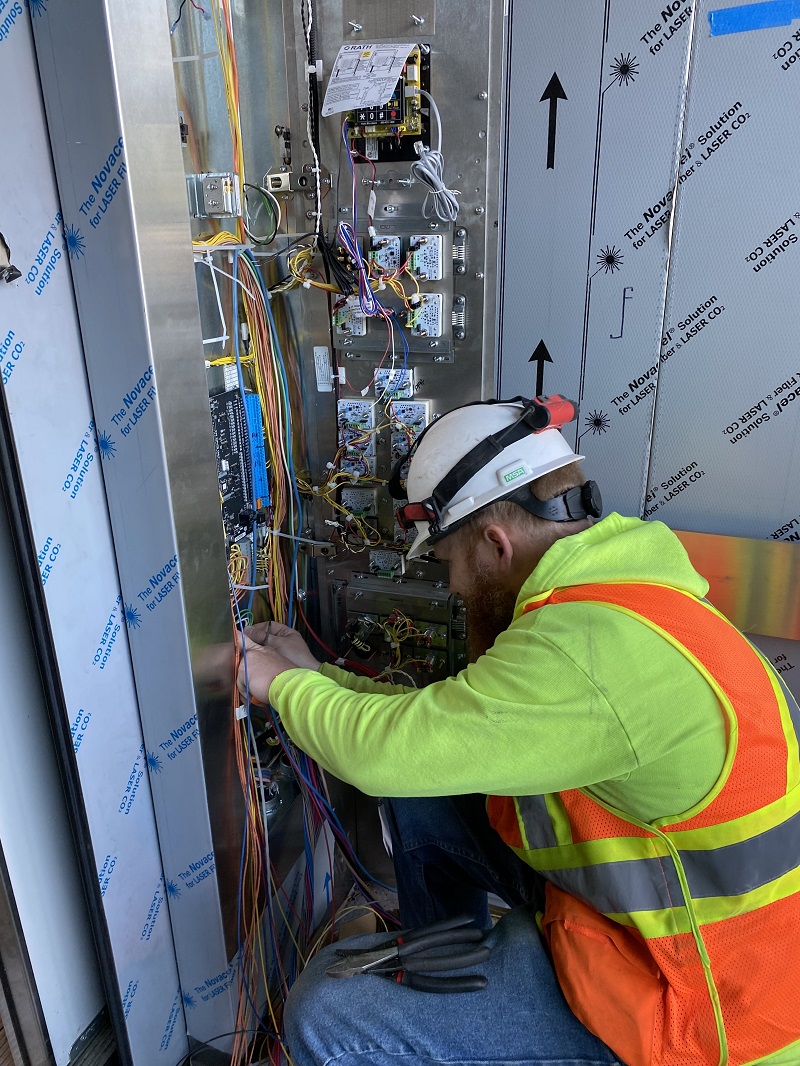 Wiring the Car Operating Panel (COP) at Grosvenor-Strathmore, December 2023