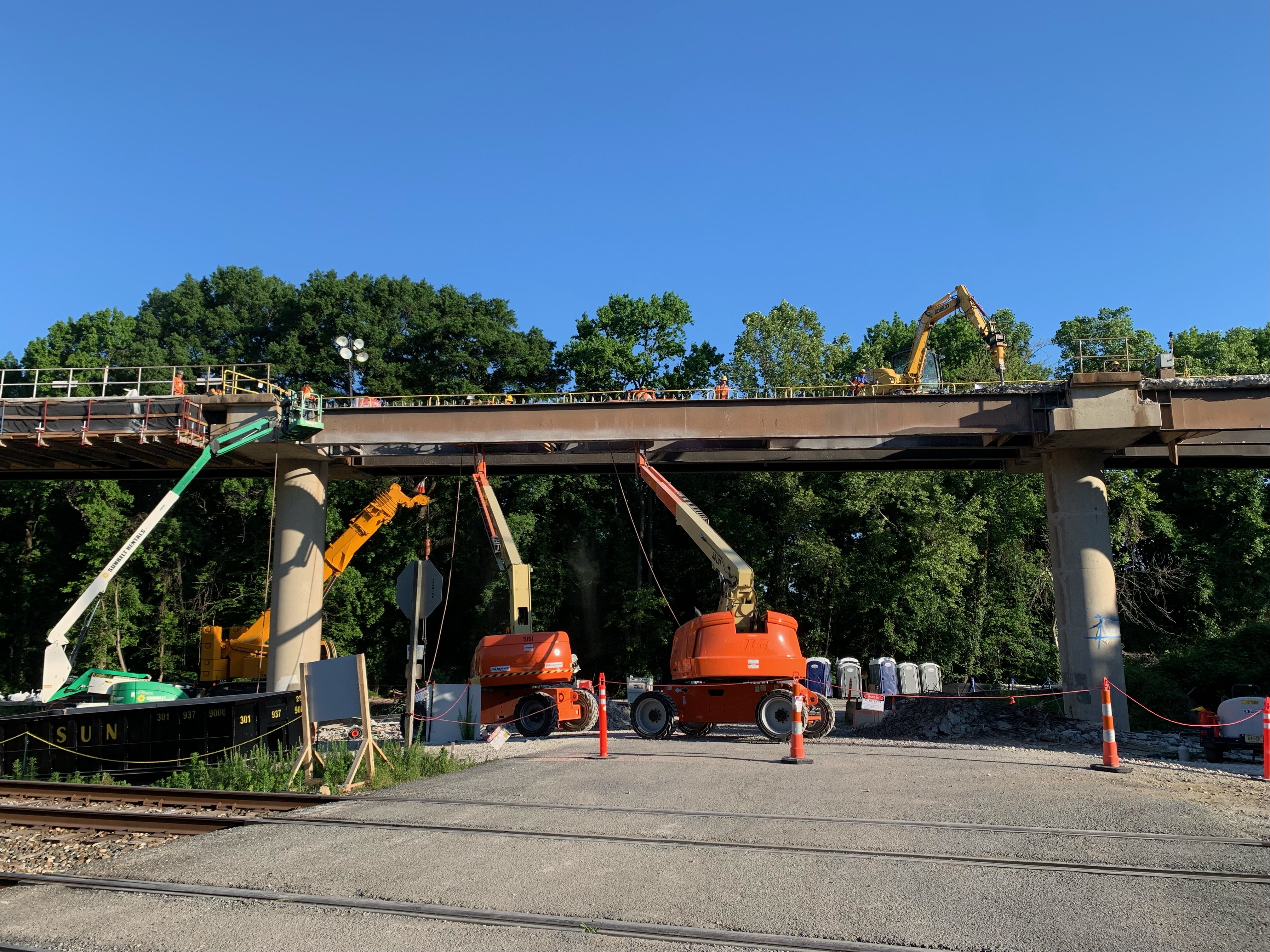 Bridge construction at Cheverly