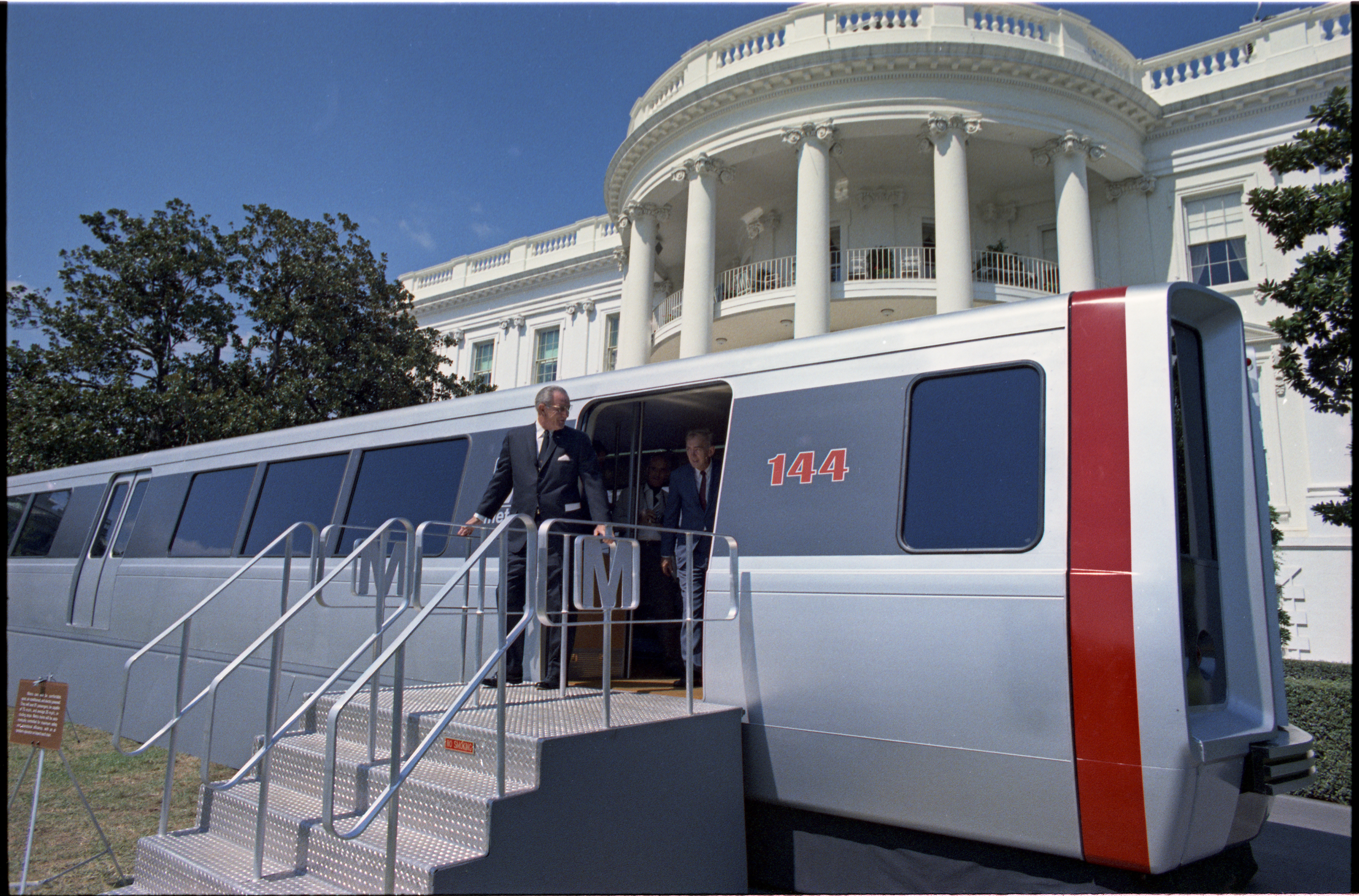 LBJ on Metro train