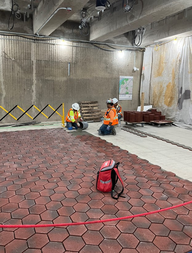 Slip-resistant mezzanine tile at Minnesota Ave