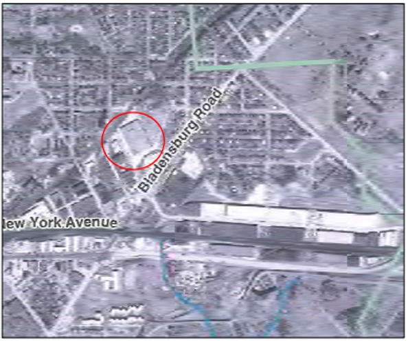 Bladensburg aerial photograph from 1963