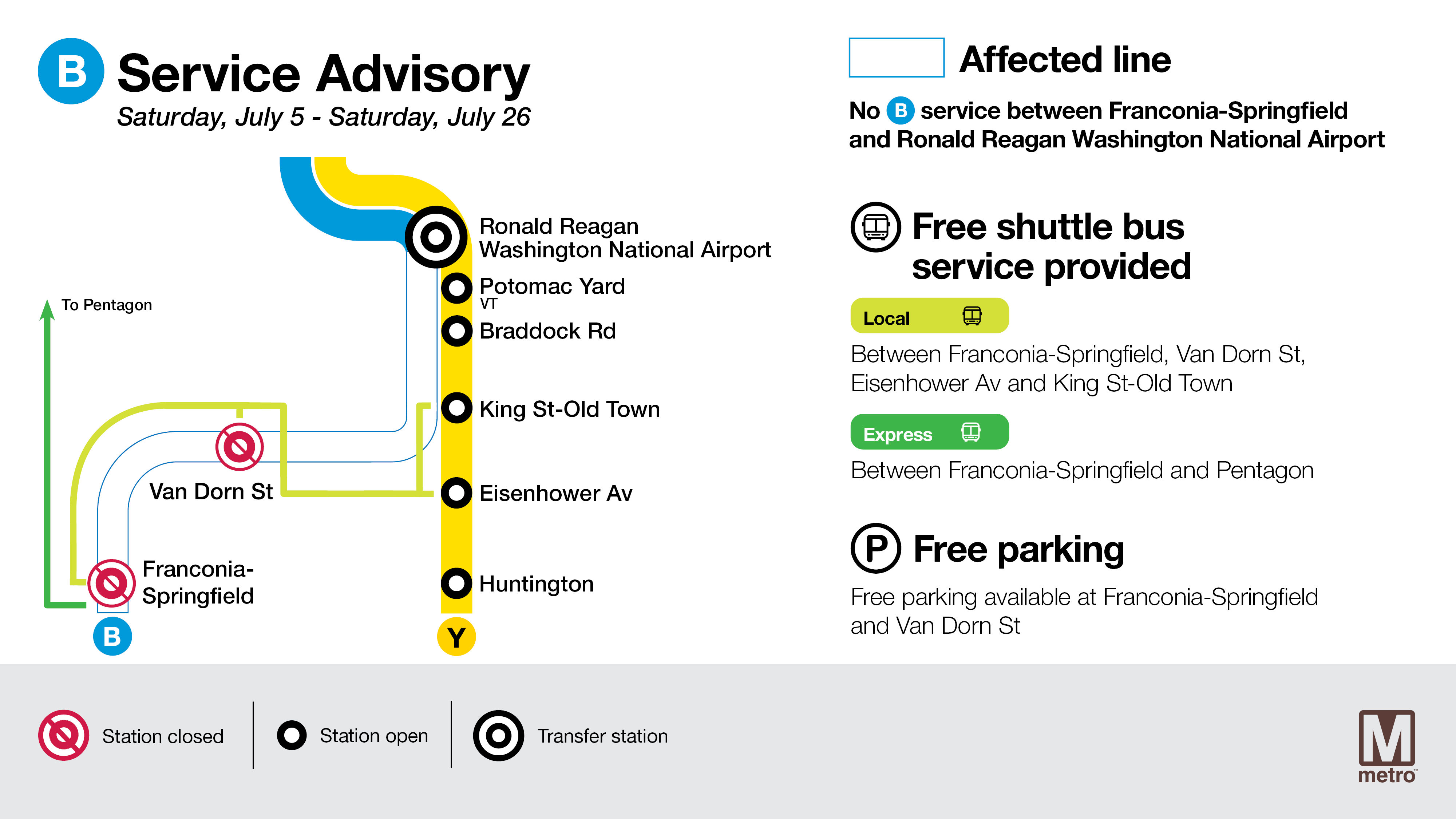 Blue Line Summer Shuttle Bus map