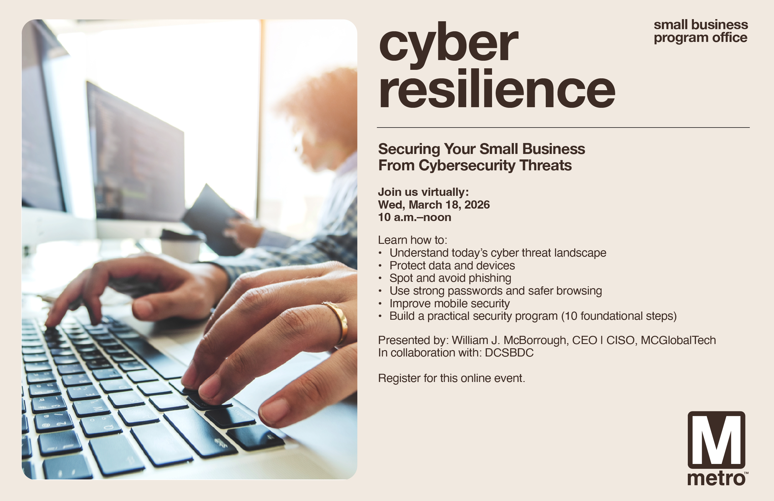 Cyber Resilience: Securing your Small Business from Cybersecurity Threats