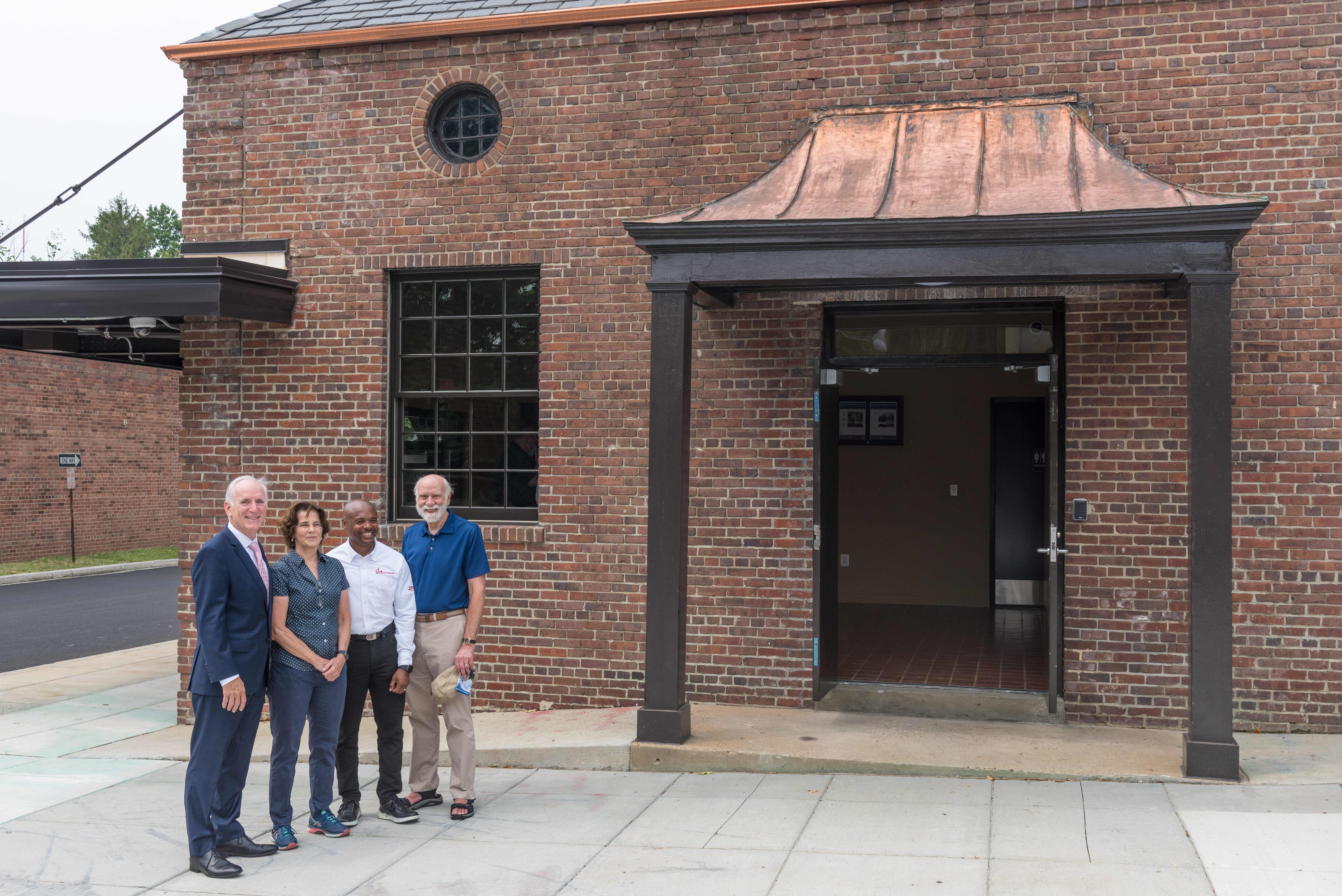Metro hosts community leaders at the rehabilitated Chevy Chase Bus Terminal. Left to right: Metro GM Paul J. Wiedefeld; Ward 3 D.C. Councilmember Mary Cheh; DDOT Acting Director Everett Lott; and ANC 3/4G Chair Randy Speck.