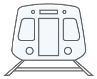 Train light blue icon