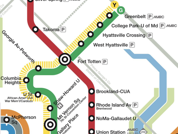 Yellow Line extension FT Close up of Yellow Line extension to Greenbelt